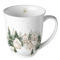 Mug 0.4 L Snowy houses
