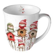 Mug 0.4 L Birdhouse quartet white