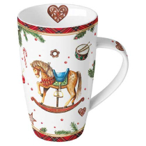 Mug 0.6 L Classic rocking horse white