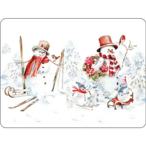 Placemat Sporty snowmen