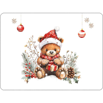 Placemat Teddy's gift white