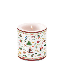 Candle small Ornaments all over red