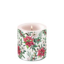 Candle small Christmas florals
