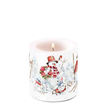 Candle small Sporty snowmen