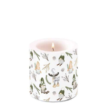 Candle small Forest gnomes white