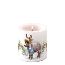 Candle small Wooly donkey