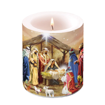 Candle medium Nativity collage