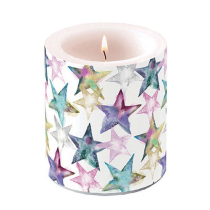 Candle medium Watercolour stars