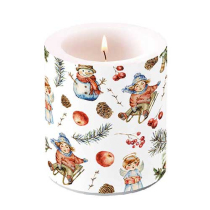 Candle medium Playing outside white