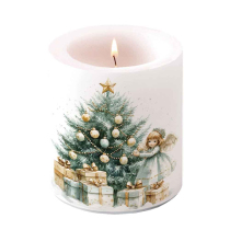 Candle medium Christmas fairy
