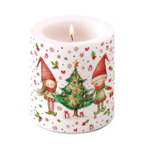 Candle medium Elves by the tree