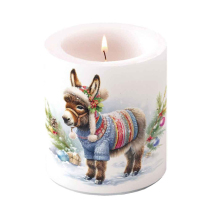 Candle medium Wooly donkey