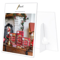Showcard A3 Christmas plaid red