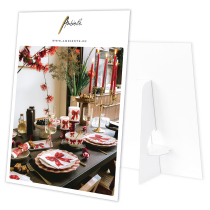 Showcard A3 Fancy bow red/white