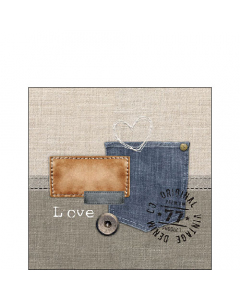 Napkin 25 Original denim FSC Mix