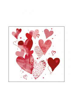 Napkin 25 With love red FSC Mix