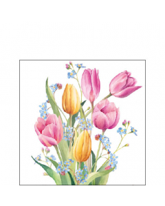 Napkin 25 Tulips bouquet FSC Mix