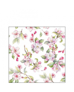 Napkin 25 Spring blossom white FSC Mix