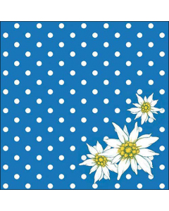Napkin 33 Edelweiss dots blue FSC Mix