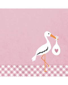 Napkin 33 Love stork pink FSC Mix