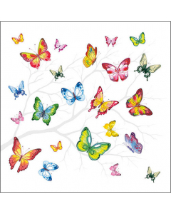 Napkin 33 Colourful butterflies FSC Mix