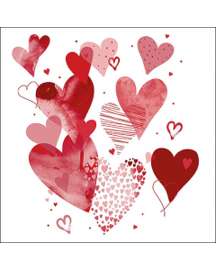 Napkin 33 With love red FSC Mix