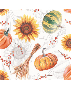 Napkin 33 Pumpkins & sunflowers FSC Mix