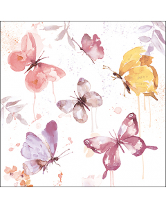 Napkin 33 Butterfly collection rose FSC Mix