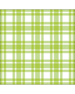 Napkin 33 Checkered pattern green FSC Mix
