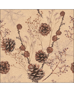 Napkin 33 Recycled Pine cones nature FSC Mix