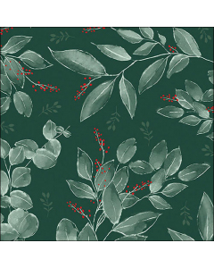Napkin 33 Leaves and berries green FSC Mix