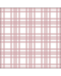 Napkin 33 Checkered pattern pastel rose FSC Mix