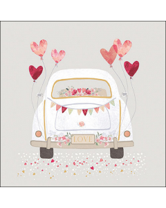 Napkin 33 Just married grey FSC Mix