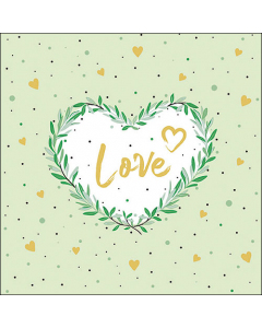 Napkin 33 Lots of love green FSC Mix