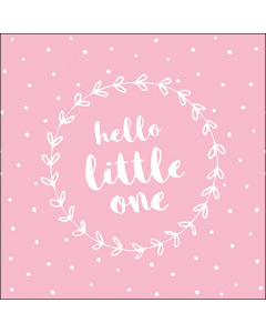 Napkin 33 Hello little one pink FSC Mix