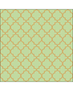 Napkin 33 Ogee gold/green FSC Mix