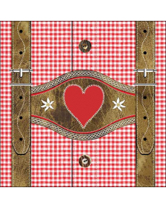 Napkin 33 Lederhosen red FSC Mix