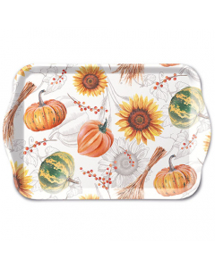 Tray melamine 13x21 cm Pumpkins & sunflowers