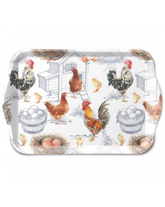 Tray melamine 13x21 cm Chicken farm