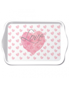 Tray melamine 13x21 cm Love letters