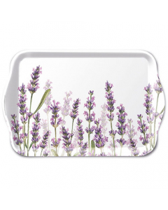 Tray melamine 13x21 cm Lavender shades white