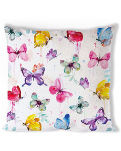 Cushion cover 40x40 cm Butterfly collection white