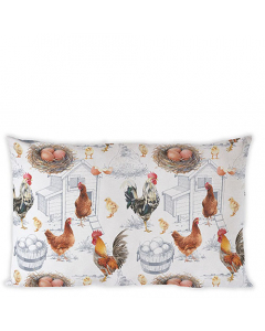 Cushion cover 50x30 cm Chicken farm