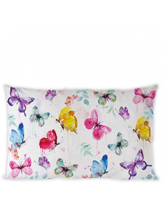 Cushion cover 50x30 cm Butterfly collection white
