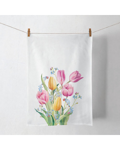 Kitchen towel Tulips bouquet