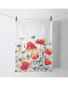 Kitchen towel Poppies and cornflowers