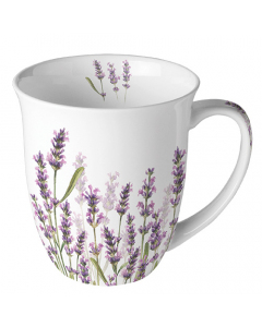 Mug 0.4 L Lavender shades white