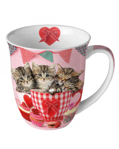 Mug 0.4 L Cats in tea cups