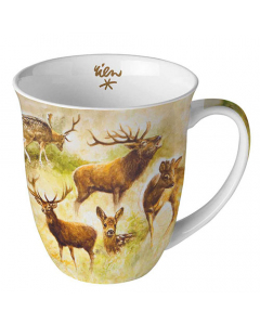 Mug 0.4 L Collage of deers