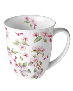 Mug 0.4 L Spring blossom white
